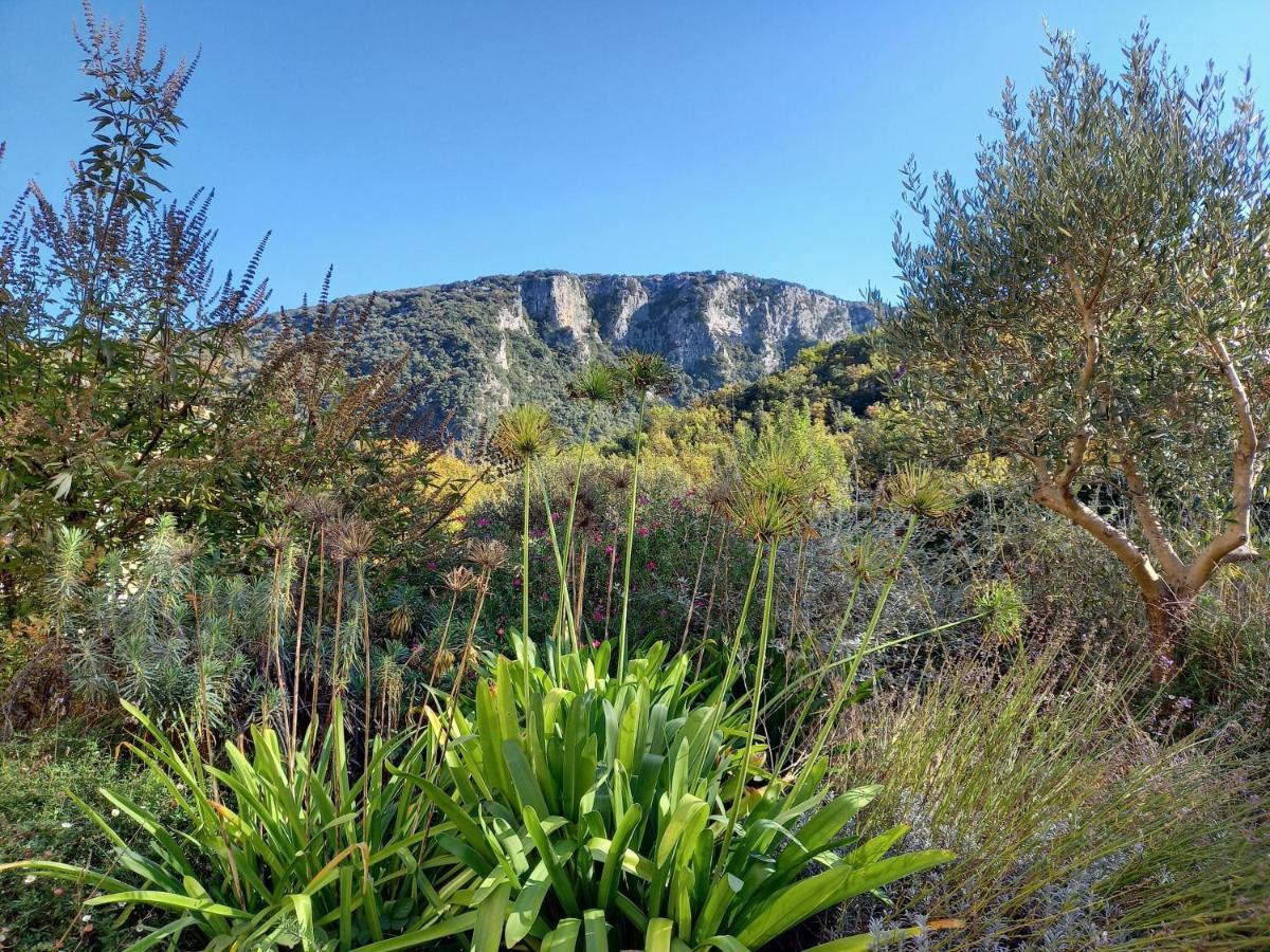 En Cevennes Du Sud, Bergerie Restauree Au Rez De Jardin D'une Bastide Avec Piscine, Vue Exceptionnelle, Authenticite Et Confort